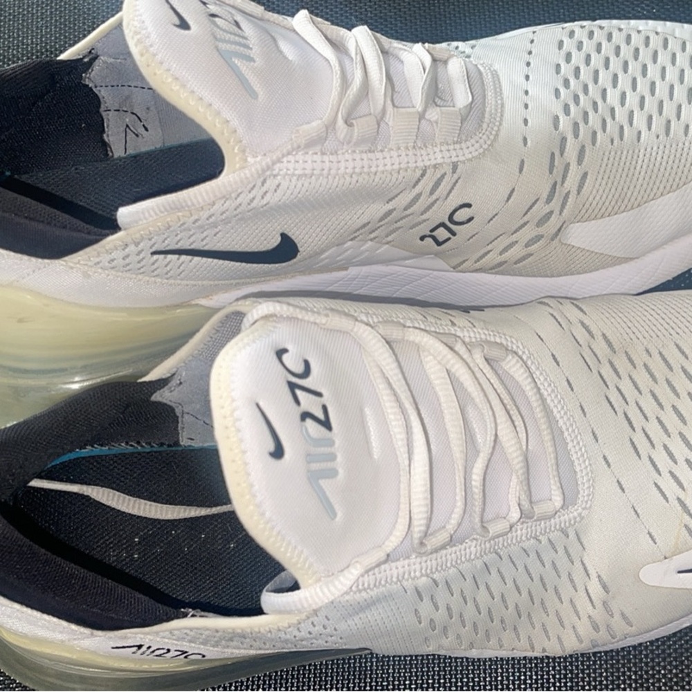 Nike Air Max 270 White and Black Men's Athletic Shoes size 13